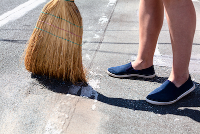 Corn Broom vs Synthetic Broom