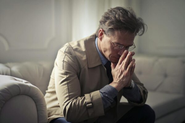 Change Your Life (Really) sad mature businessman thinking about problems in living room